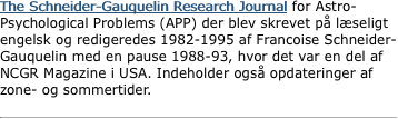 The Schneider-Gauquelin Research Journal for